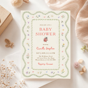 Convite Chuva de Amor Flor Silvestre Baby Shower