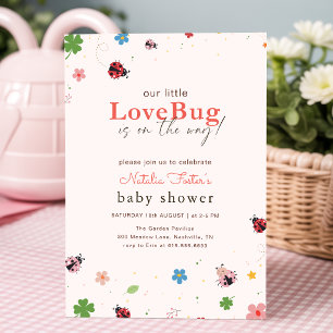 Convite Chuva de Amor Floral Chá de Bebê Menina