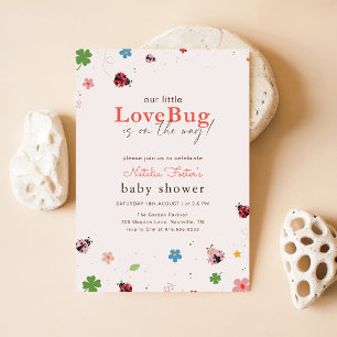 Convite Chuva de Amor Floral Chá de Bebê Menina
