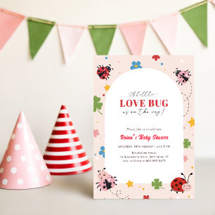 Convite Chuva de Amor Floral Menina Baby Shower