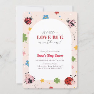 Convite Chuva de Amor Floral Menina Baby Shower