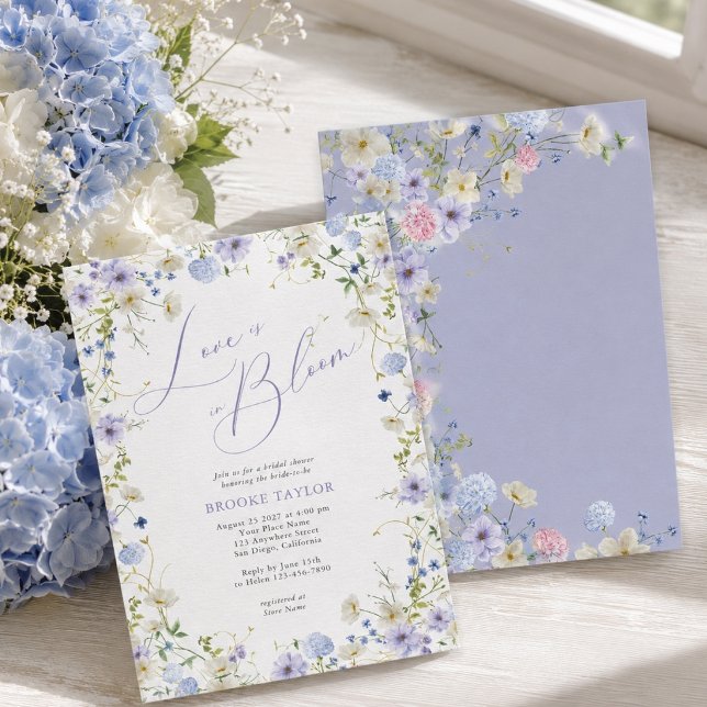 Convite Chuva de Amor Floral Rosa Casamento (Criador carregado)