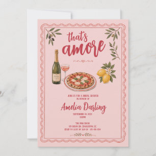 Convite Chuva de Amor Italiano Personalizado para Chá de N