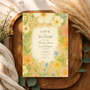 Convite Chuva de Amor Jardim de Flores Silvestres Chá de N