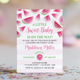 Convite Chuva de Amor: Melancia Rosa Baby Shower