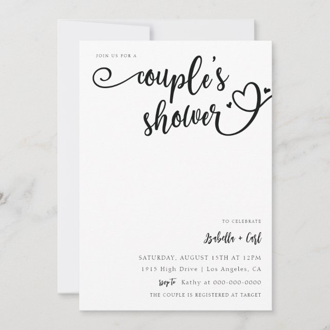 Convite Chuva de Amor para Casal (Frente)