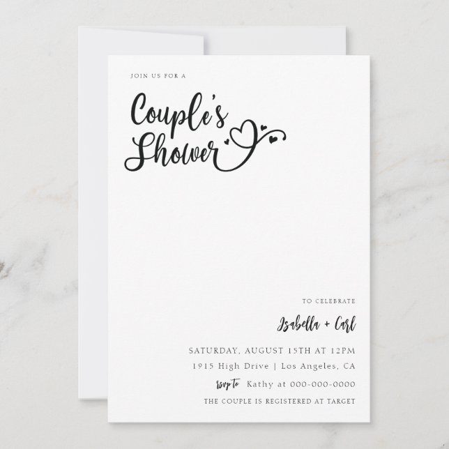 Convite Chuva de Amor para Casal (Frente)