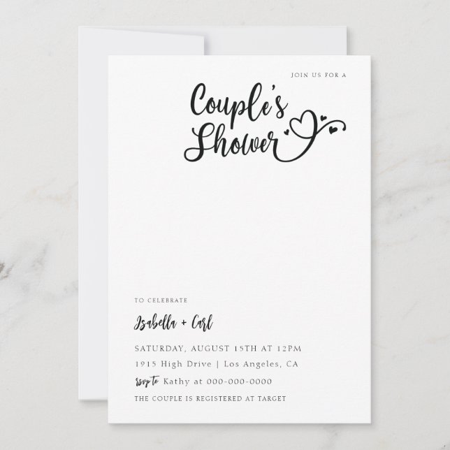 Convite Chuva de Amor para Casal (Frente)