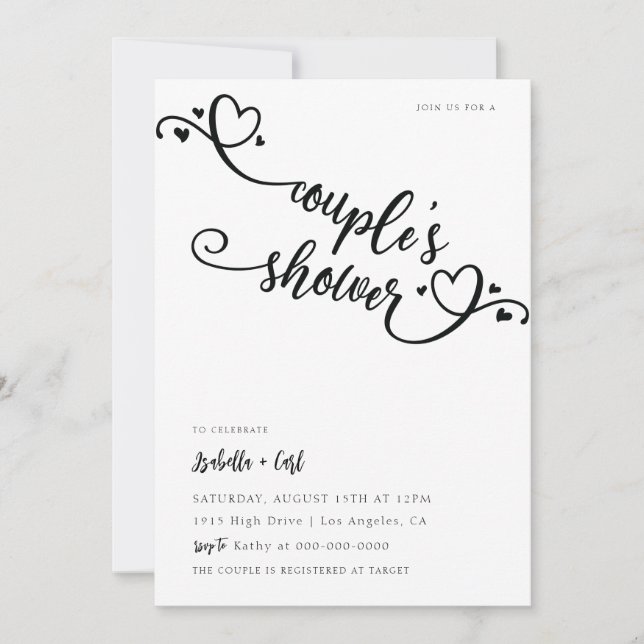 Convite Chuva de Amor para Casal (Frente)