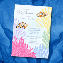 Chuva de Amor: Peixe-Palhaço Tropical em Aquarela