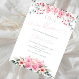 Convite Chuva de Amor Tema Jardim Floral - Chá de Noiva