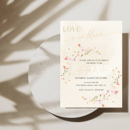 Convite Chuva de Amor Tema Jardim Floral - Chá de Noiva