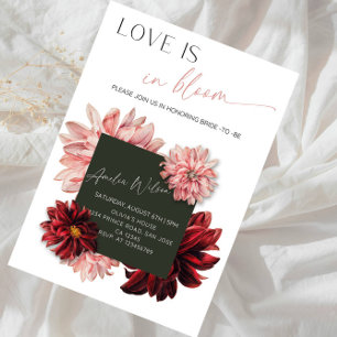 Convite Chuva de Amor Tema Jardim Floral - Chá de Noiva