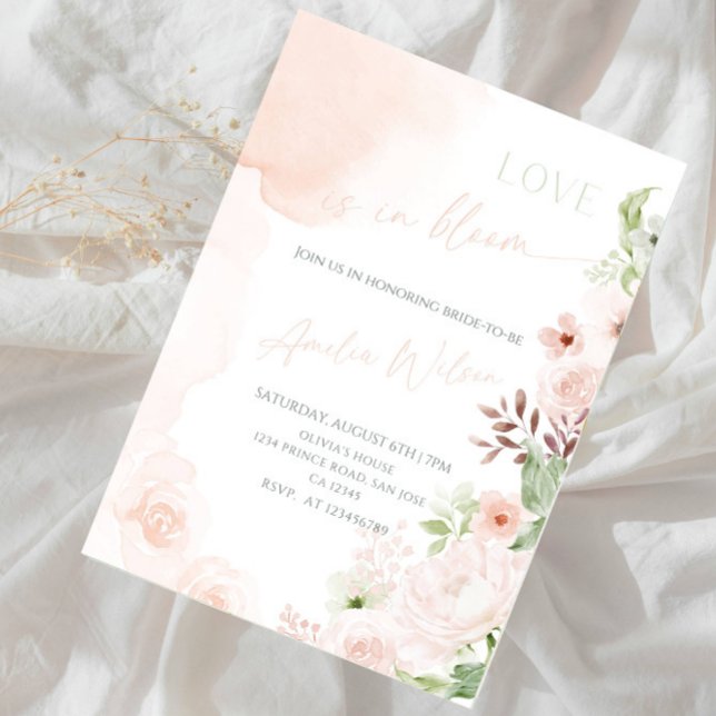 Convite Chuva de Amor Tema Jardim Floral - Chá de Noiva (Criador carregado)