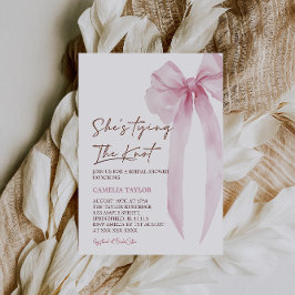 Convite Chuva de Arroz com Laço Rosa Casamento