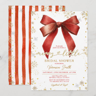 Convite Chuva de Arroz coquette Merry Little Christmas Chá