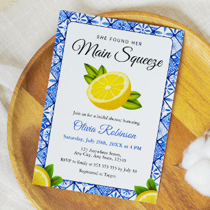 Convite Chuva de Arroz Mediterrâneo Limão Casamento