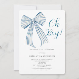 Convite Chuva de Azul - Baby Shower de Oh Boy Blue Bow