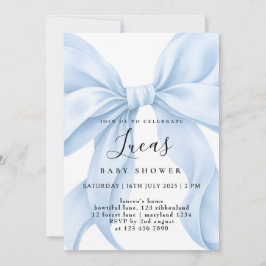 Convite Chuva de azul para o menino baby shower