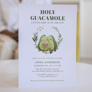 Convite Chuva de Bebê Abacate Santo Guacamole