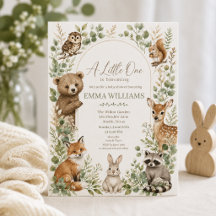 Chuva de Bebê Animais da Floresta em Aquarela Arco