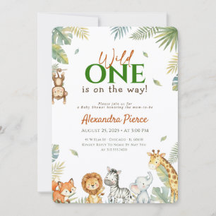 Convite Chuva de Bebê Animais da Selva Wild One