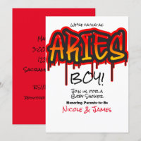 Chuva de Bebe ARIES Signo do Zodíaco Fogo Vermelho