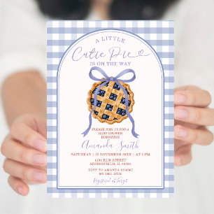 Convite Chuva de Bebê Berry Um Pequeno Bolo de Corte Está