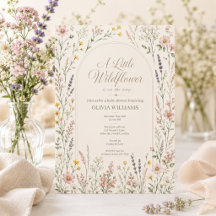Chuva de Bebê Boho Flor de Campo Aquarela