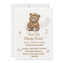 Chuva de Bebê Boho Urso de Pelúcia "Mal Podemos Es