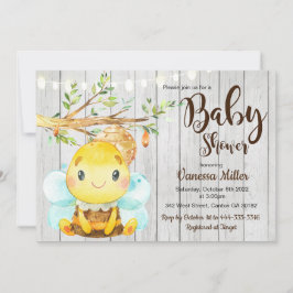 Convite Chuva de Bebê Bumble Bee