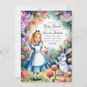 Convite Chuva de Bebê Caprichosa da Alice no País das Mara