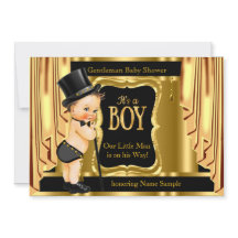 Chuva de Bebê Cavalheiro Preto Dourado Cortinas Mo