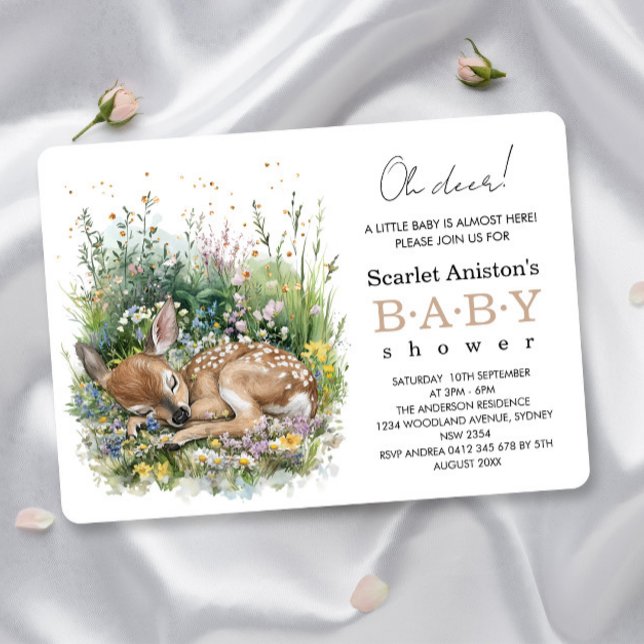 Convite Chuva de Bebê Cute Sleeping Baby Doe (Criador carregado)