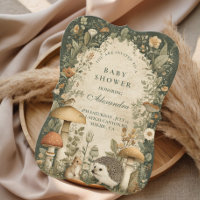 Chuva de Bebê de Animais da Floresta Vintage