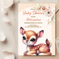 Chuva de bebê de animais de safari Boho Rena