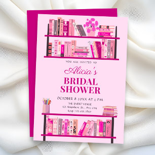 Convite Chuva de bebê de casamento cor-de-rosa divertida c