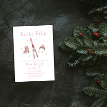 Chuva de Bebê de Floresta de Inverno Rosa Après Bé