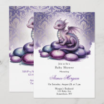 Chuva de Bebê do Dragão Mágico Roxo