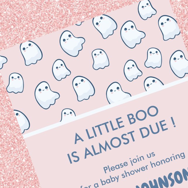 Convite Chuva de bebê do Halloween convida beo rosa (Halloween-baby-shower-invitations-little-boo-pink-1)