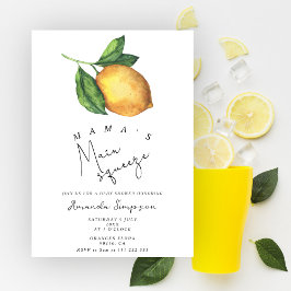 Convite Chuva de bebê do Lemon, o grande amor da mamãe