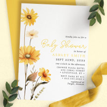 Chuva de Bebê em Aquarela Boho Flor Silvestre Amar
