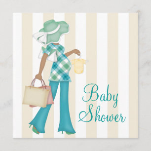 Convite Chuva de Bebê Étnica Mãe Chic