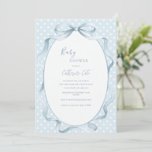 Convite Chuva de Bebê Floral Azul Caprichosa