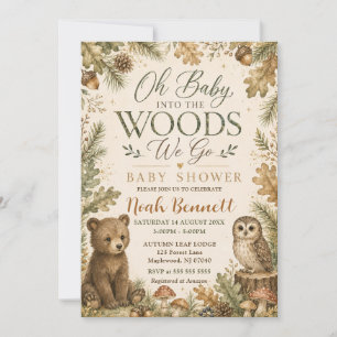 Convite Chuva de Bebê Floresta Em 'Into the Woods'