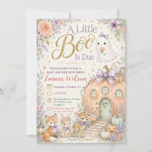 Convite Chuva de Bebê Floresta Little Boo