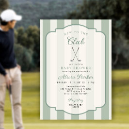 Convite Chuva de bebê gênero neutro para novo golfista no