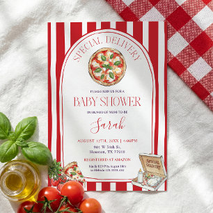 Convite Chuva de Bebê Italiano Entrega Especial