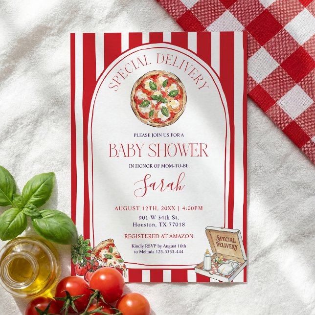 Convite Chuva de Bebê Italiano Entrega Especial (Criador carregado)