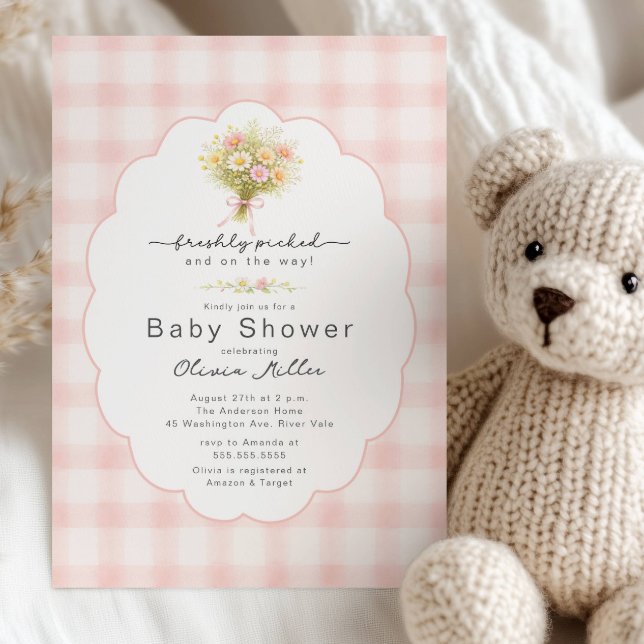 Convite Chuva de Bebê Jardim Recém-Colhido (Criador carregado)